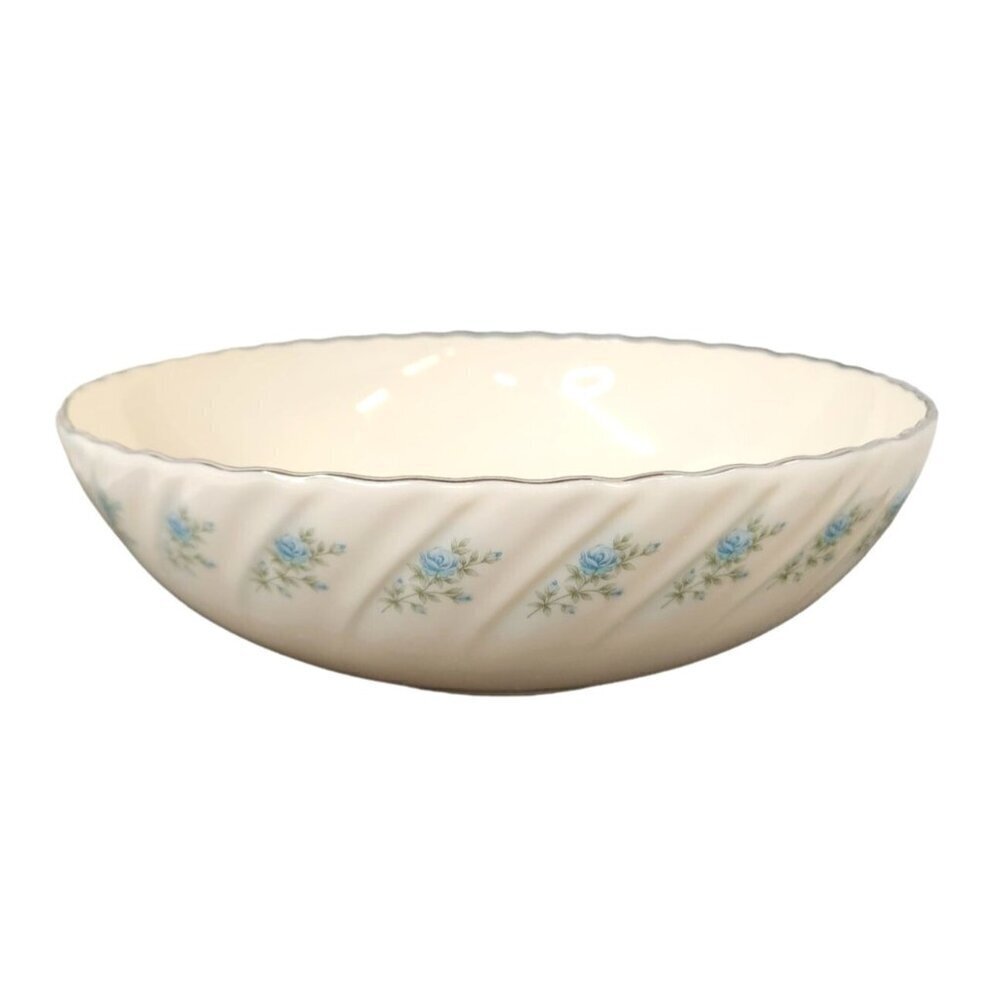 Lenox Rosedale Fine China Serving Bowl 9" Mint Condition Blue Rose